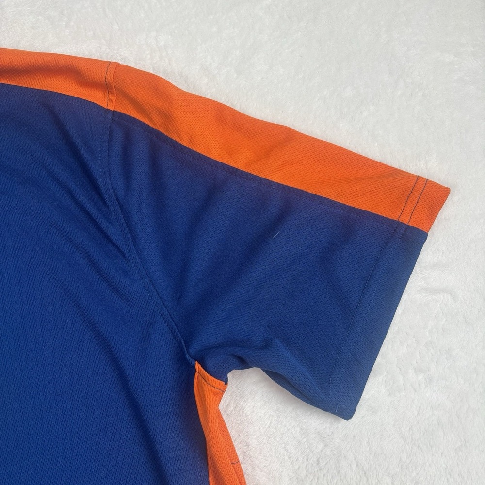 AMPM Blue Orange Short Sleeve Collared Employee Shirt Men's Large - Picture 9 of 11